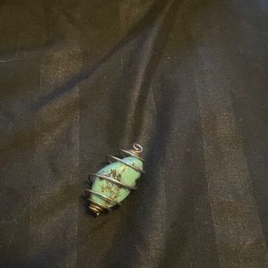 Turquoise necklace charm